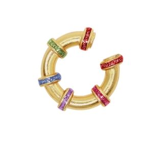 Daniela Salcedo CHUNKY GLITTER EARCUFF Rainbow Colors New